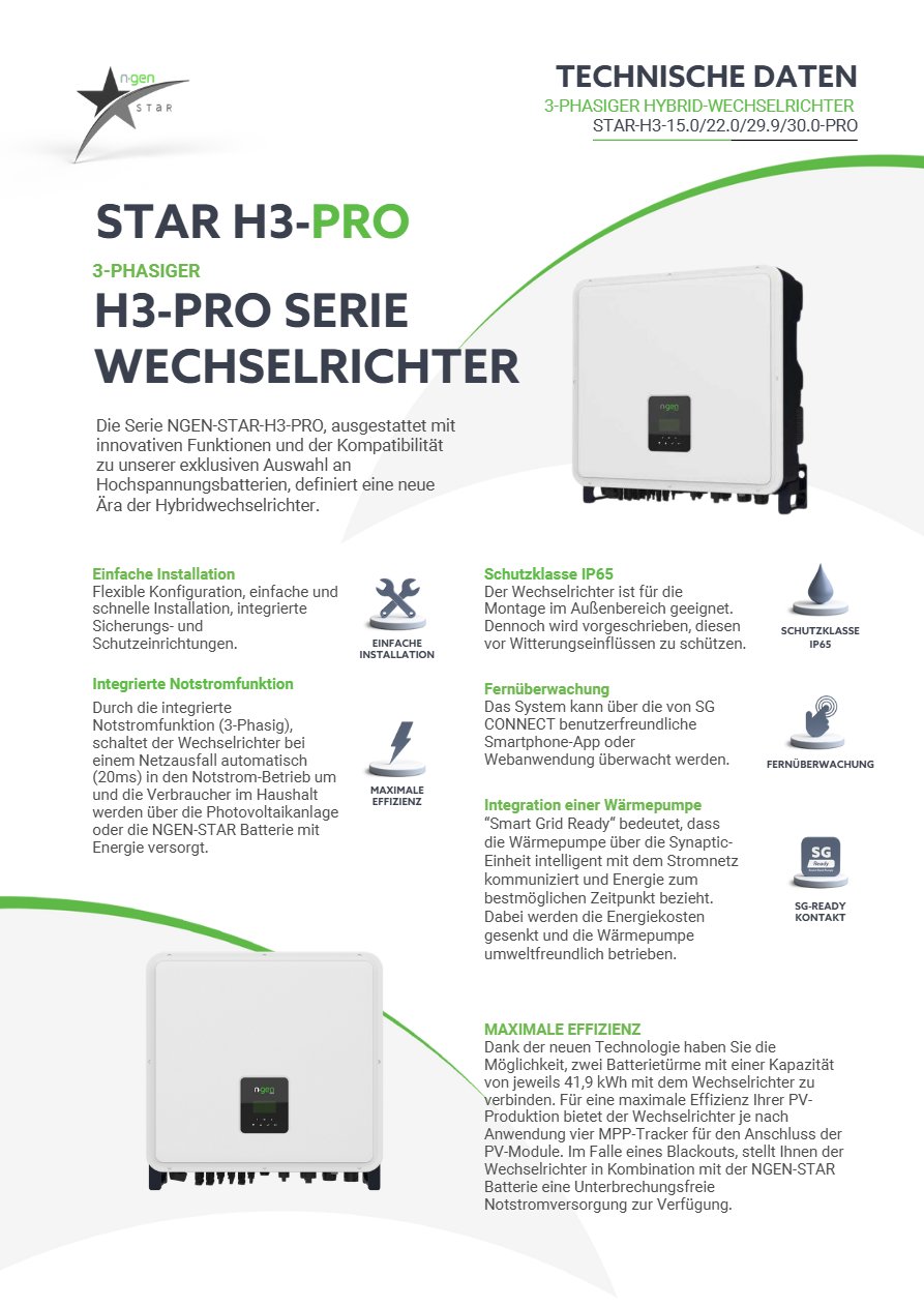 Ngen Star Wechselrichter H3-PRO