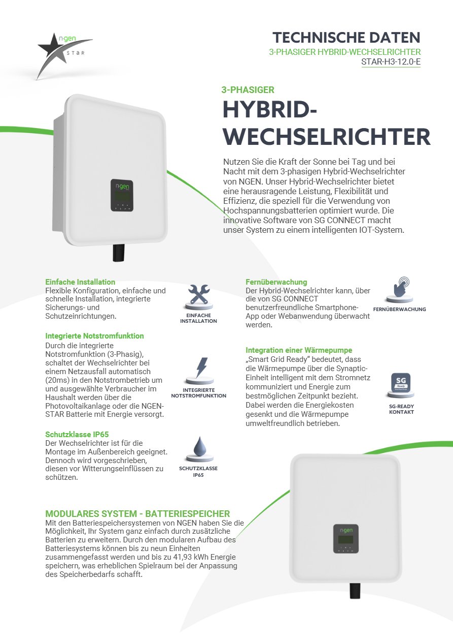 Ngen Star Wechselrichter H3
